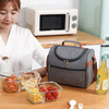 Custom Printed 300D Polyester Lunch Bag For Office Travel Picnic Portable Food Takeway Shoulder Bag Thermal Insulated Cooler Bag