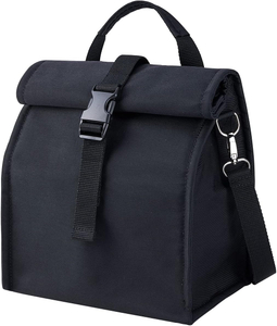 Custom Roll Top Closure Washable Kids School Food Storage Bags Reusable Women Men Work Insulated Tote Waxed Canvas Lunch Bag