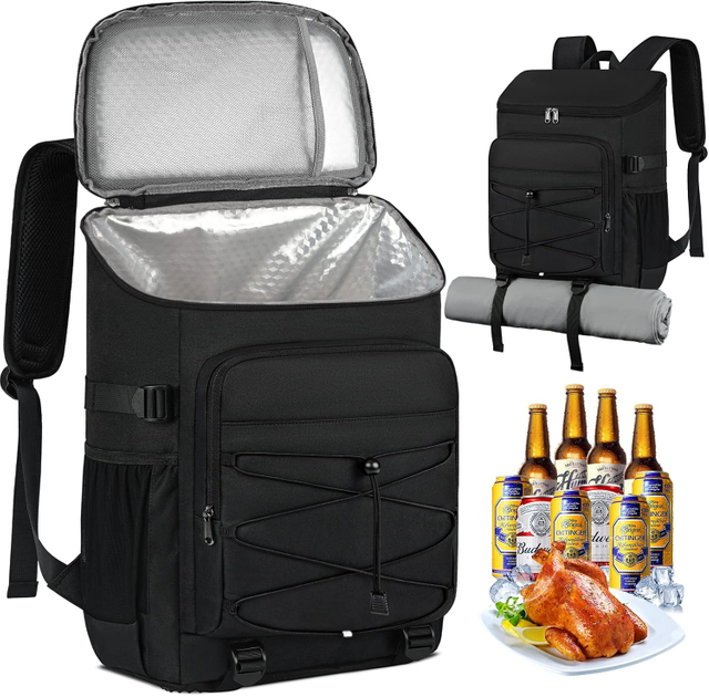 Cooler Backpack 30 Cans Lightweight Insulated Backpack Cooler Leak-Proof Soft Cooler Bag Large Capacity for Picnics