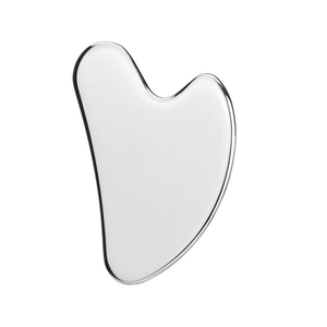 Hot Selling Terahertz Energy Stone Facial Remove Wrinkle Guasha Massager Custom Logo Heart Shape Metal Gua Sha Skincare Tool