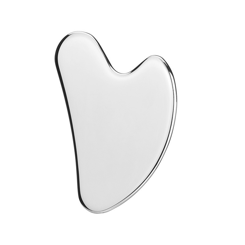 Hot Selling Terahertz Energy Stone Facial Remove Wrinkle Guasha Massager Custom Logo Heart Shape Metal Gua Sha Skincare Tool